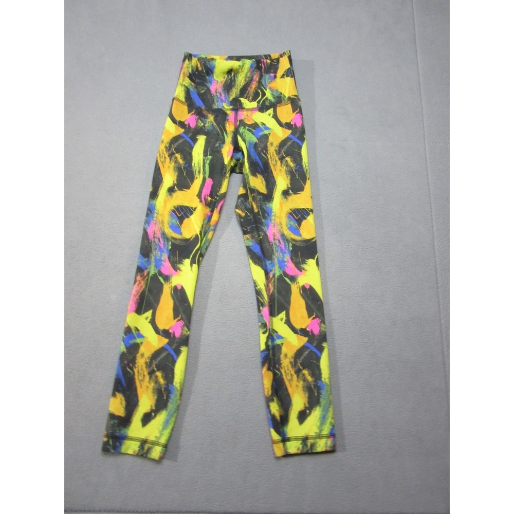 Lululemon Leggings Womens 2 Multicolor Brushstroke Print Wunder Train HR Workout